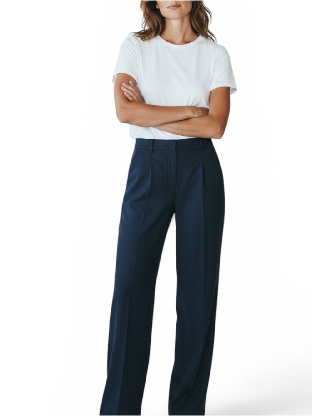 STELLA McCARTNEY 100% Lambs Wool Navy Wide Leg Dress Pants – Women’s Size 40